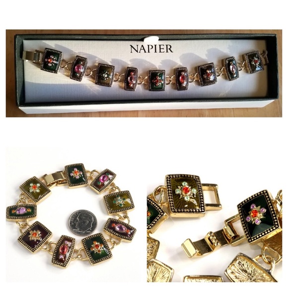 NAPIER Enamel Panel Bracelet - Picture 6 of 9